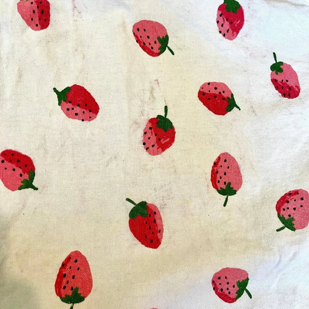Kate Spade Strawberry Apron Womens OS Fruit Print Cotton Kitchen In Good Measure